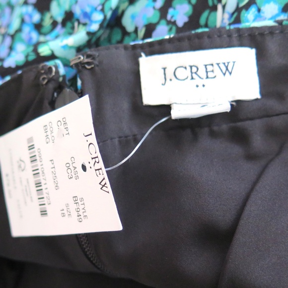 J. Crew Factory Ditsy Floral Stretch Sateen Pencil Skirt - Picture 9 of 9